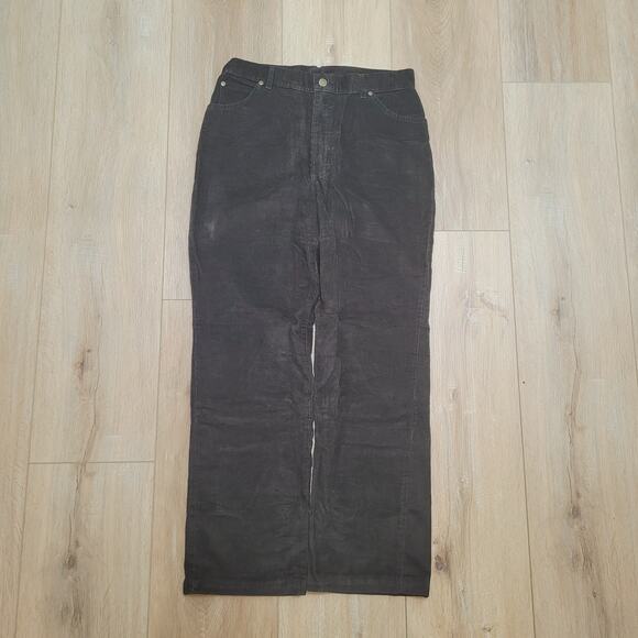 VTG 80s Lee High Rise Curvy Mom Corduroy Jeans 32" Waist Talon Zip USA - Picture 1 of 11